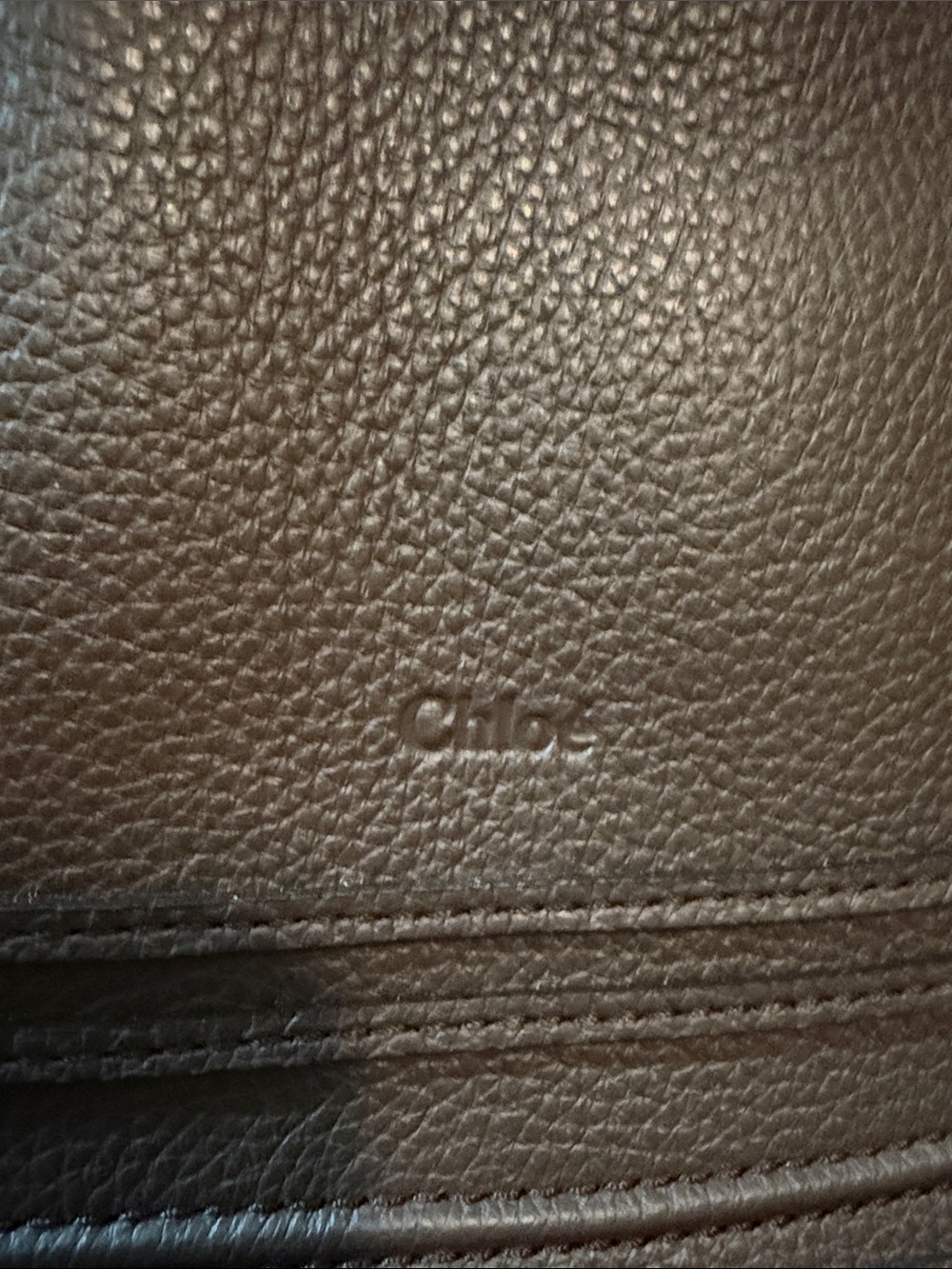 Chloé Marcie Medium Satchel Brown Pebbled Leather Gold Hardware Crossbody - Picture 2 of 14
